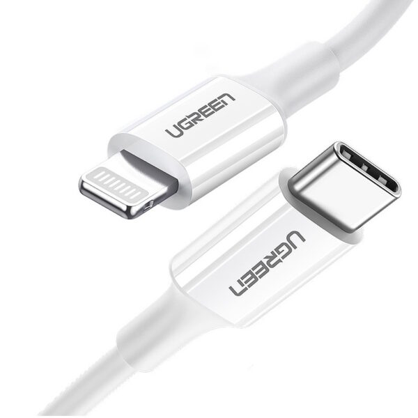Մալուխ US171 60747 UGREEN USB-C to Lightning 0.5m (White)