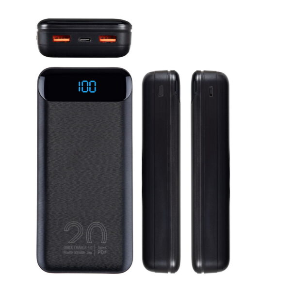 Սնուցման աղբյուր Rivacase VA2580 (20000mAh) Black